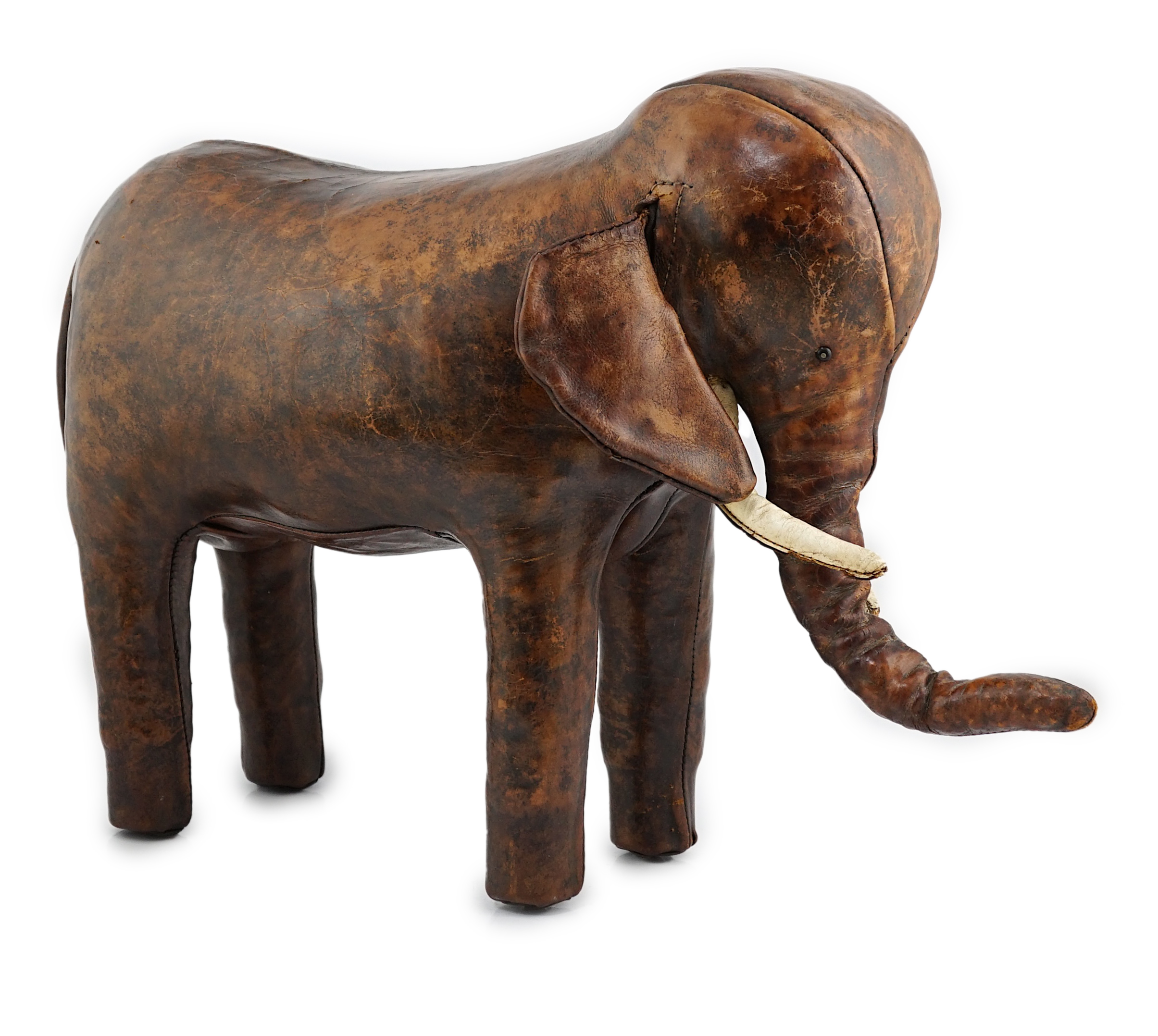 Omersa for Liberty & Co., a brown leather model of an elephant